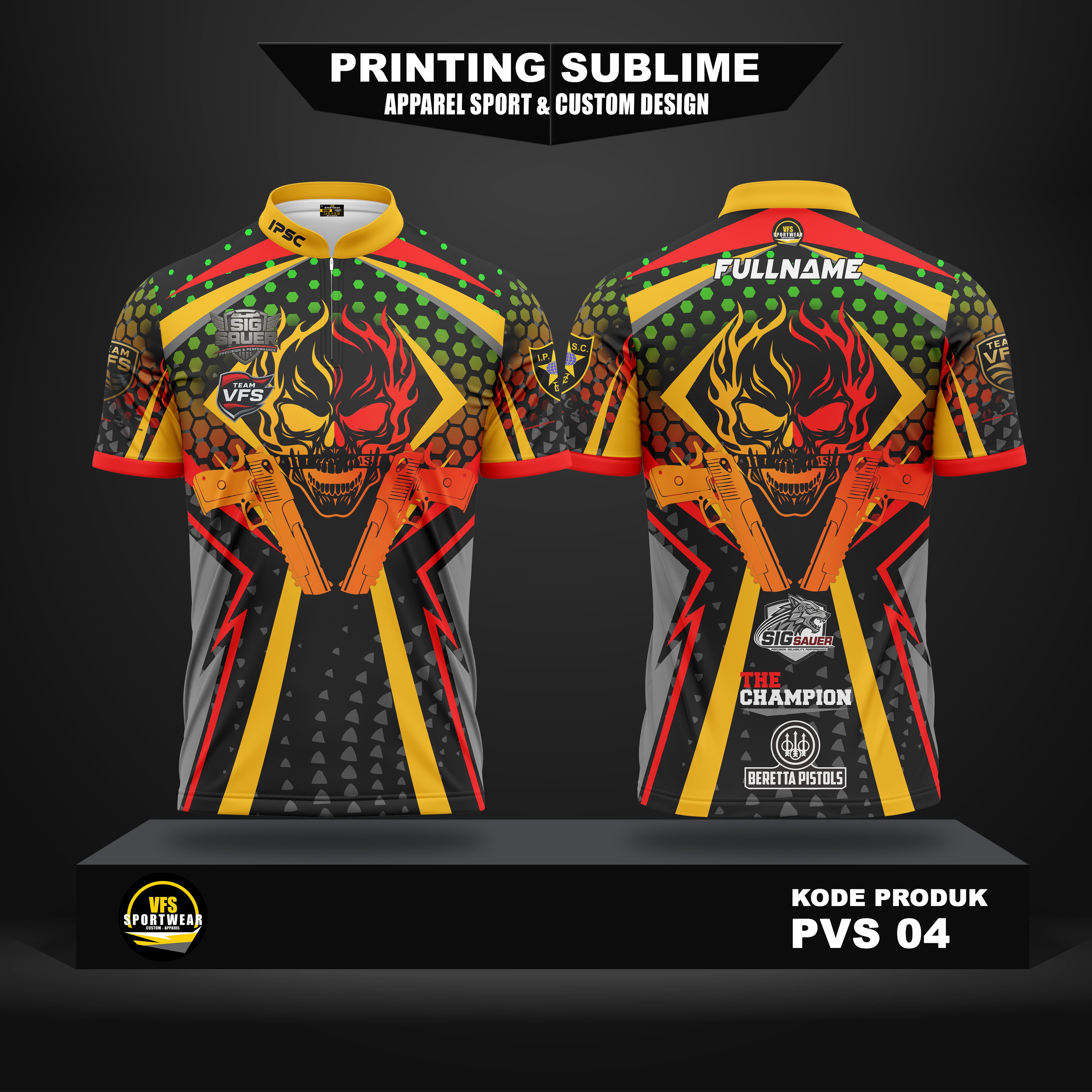 IPSC SKULL FIRE SHOOTER JERSEY