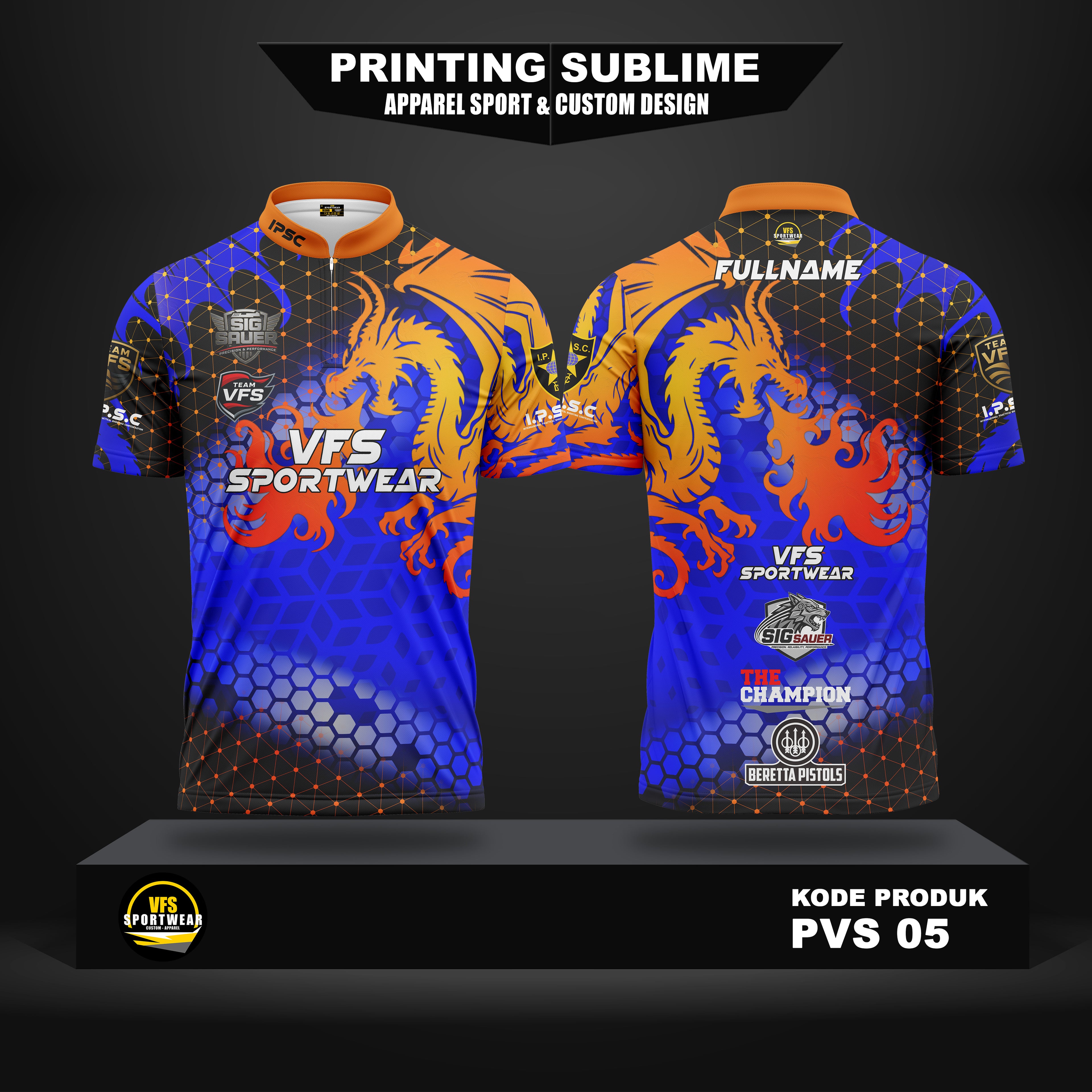 IPSC BLUE DRAGON SHOOTER JERSEY