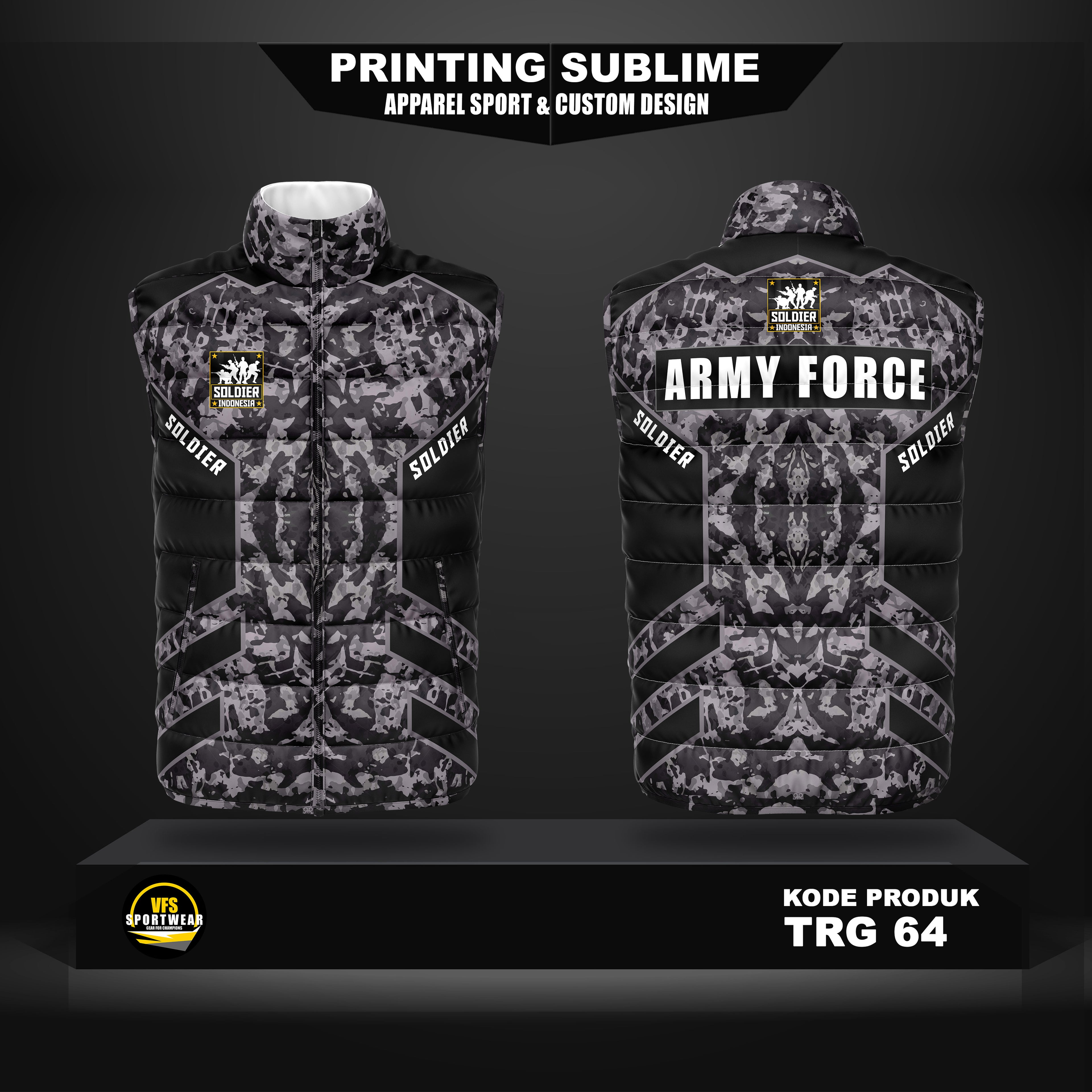 BLACK ARMY CAMOUFLAGE TRG 64