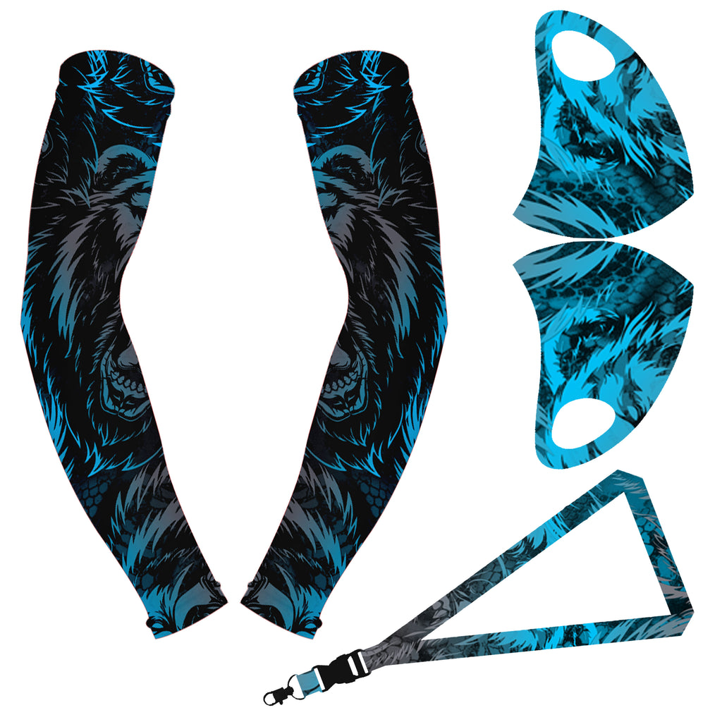 IPSC SHOOTER BLUE ABSTRACT BEAR ART