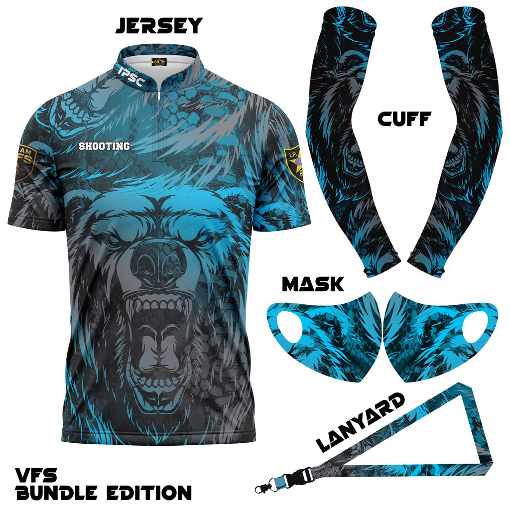 IPSC SHOOTER BLUE ABSTRACT BEAR ART