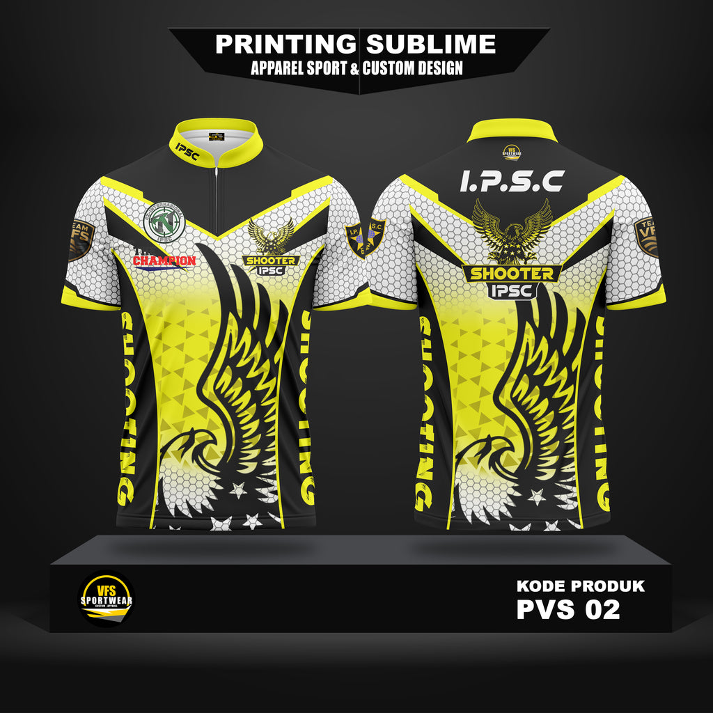 IPSC SHOOTER JERSEY YELLOW, BLACK
