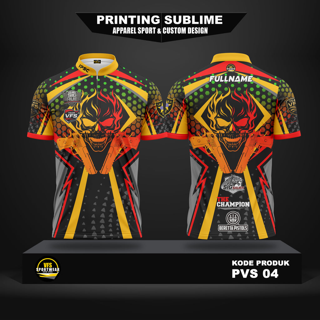 IPSC SKULL FIRE SHOOTER JERSEY